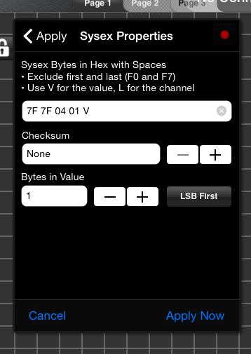 Sysex Properties