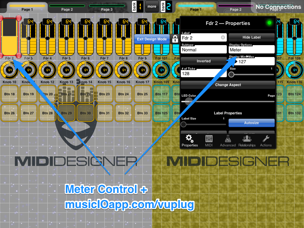 Properties -> Display Options -> Meter