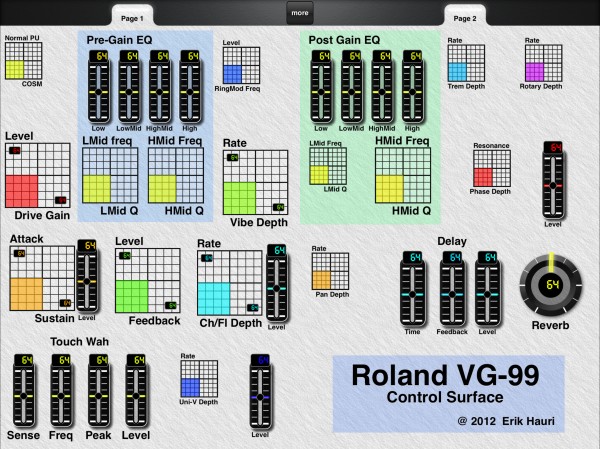 Roland VG-99 Layout with Classic Look