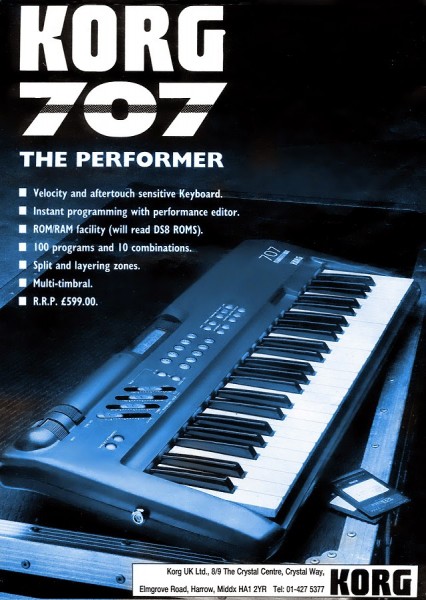 Korg 707 Early Flyer
