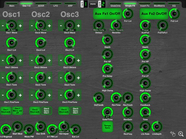 1.7 - Single OSC 1-3 edit / Fx 1+2 edit