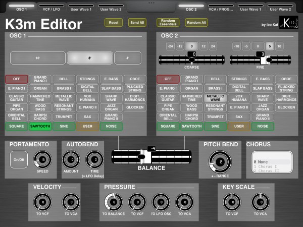 Page 1: Oscillators, Performance Settings