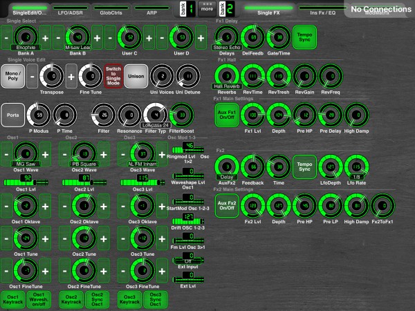 1.8 - Bank1: Single Edit and OSC / Bank2: Single FX