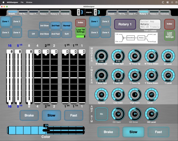Current version of the TW organ pages, Hammond inspired controls and Rotary editor
