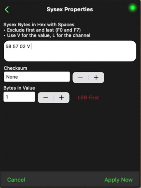 Sysex Props Before - Changes will not be applied clicking only the back arrow