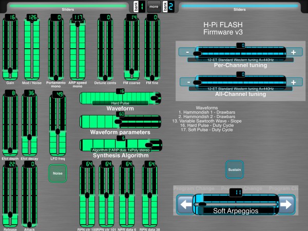 First Layout, not pretty, but it covers every CC and has named ticks for all defaults.
