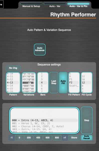 Auto Variation and Pattern Sequence