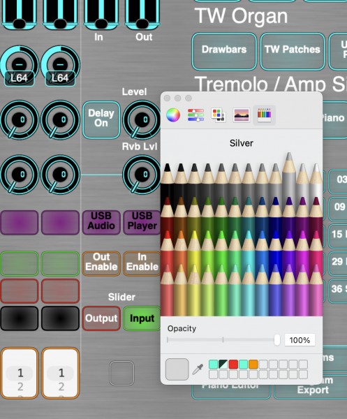 Color picker active in play fine tuning 'invisible' control