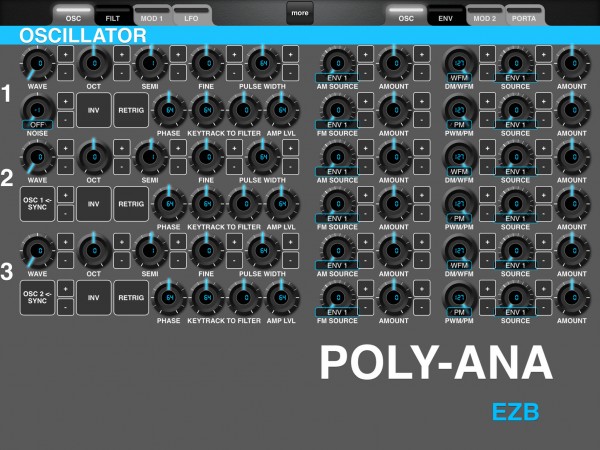 Poly-Ana VSTi Layout Screenshot