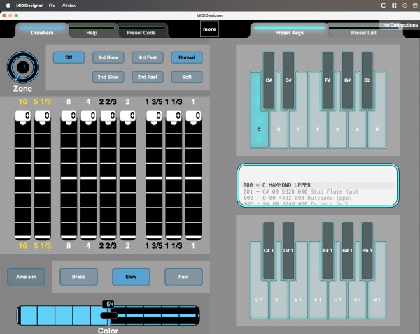 Wayback machine: Rel 1.0 - where we started in 2018 to emulate the Hammond preset keys