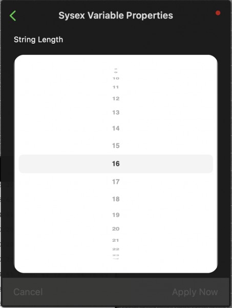 SysEx String Length
