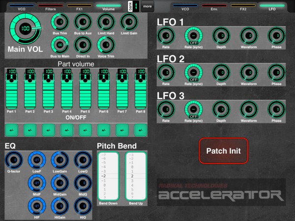 Volume and LFO