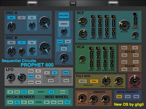 Sequential Circuits Prophet 600 with GliGli Firmware (Classic)