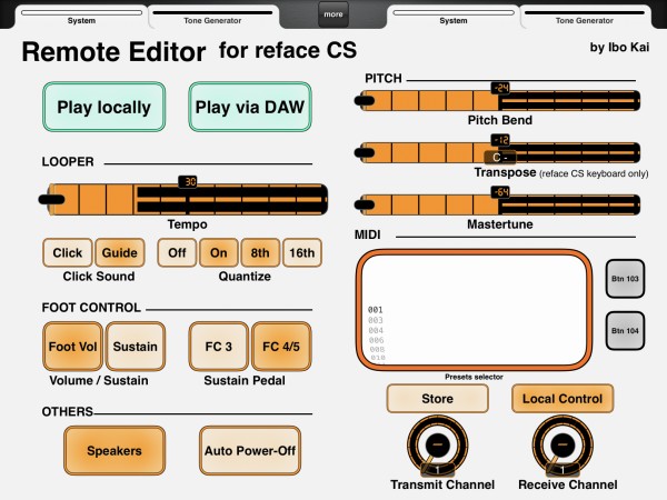 Incl. save function (but it does not work at this moment) :-) 