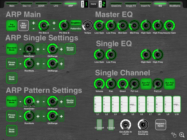 1.7 - Single Arp edit / Single EQ edit