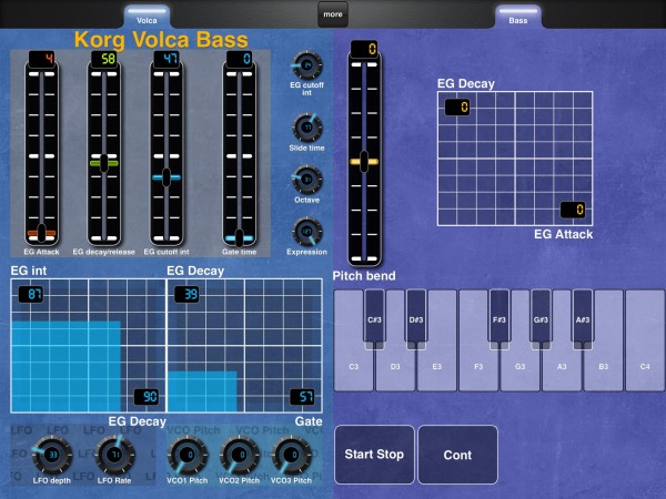 Korg Volca Bass Layout