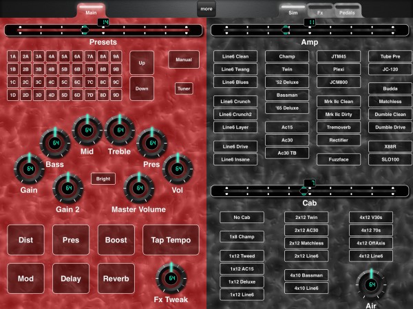 Amp and Cab Selection