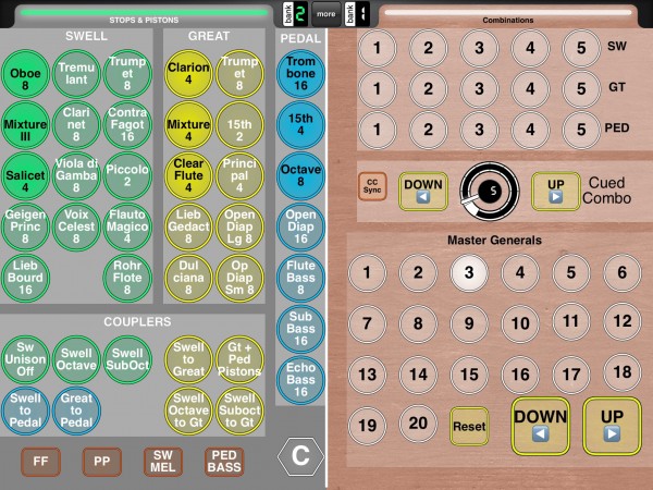 Hauptwerk organ stepper layout