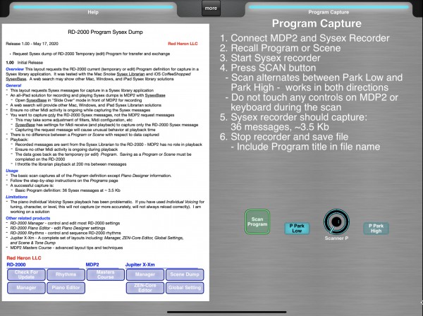 Help file and the single button to push