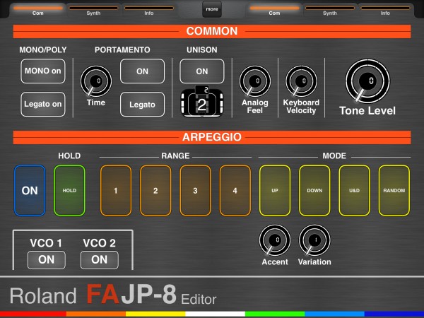 Roland FA Supernatural Synth (JUPITER 8 workflow) Common page