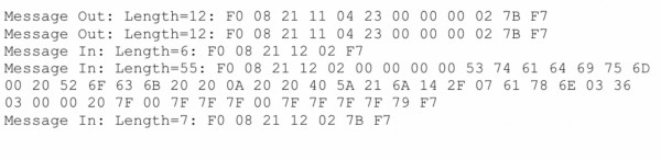 MD Log for One Preset Send