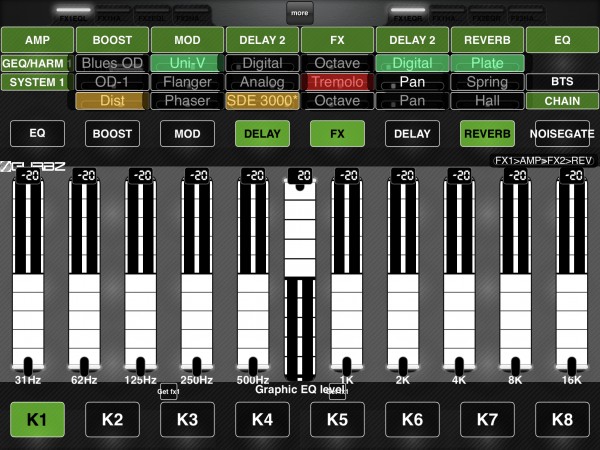 Separate EQ screens