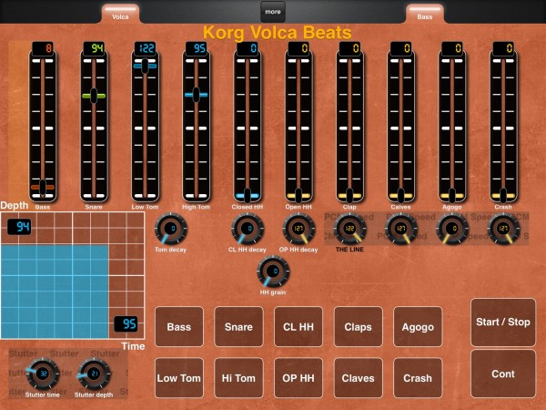 Korg Volca Beats Layout