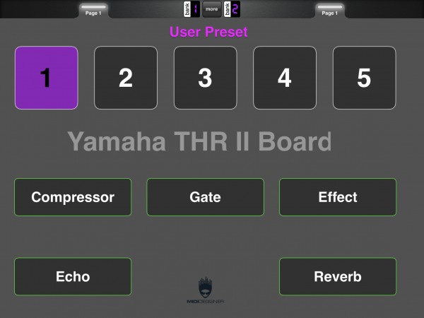 The virtual midi board (layout)
